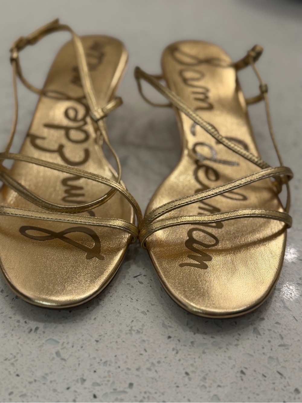 Sam Edelman Gold Strappy Heels ✨ Size 7